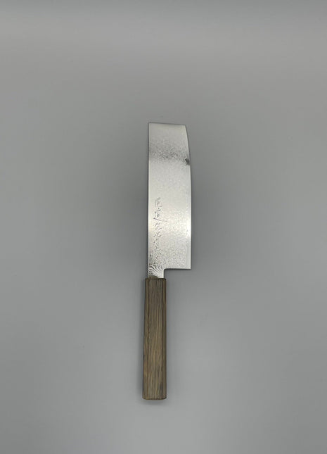 【菜切包丁】ダマスカス 166mm 漆塗り（透木目）八角柄