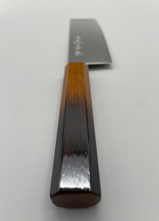 【菜切包丁】ダマスカス 166mm 漆塗り（艶漆）八角柄