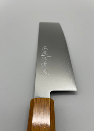 【菜切包丁】ダマスカス 166mm 漆塗り（艶漆）八角柄