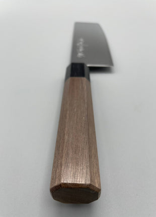 【菜切包丁】ダマスカス 166mm 黒合板とくるみ八角柄