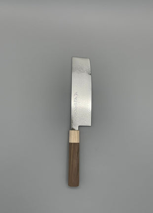 【菜切包丁】ダマスカス 166mm メープルとくるみ八角柄