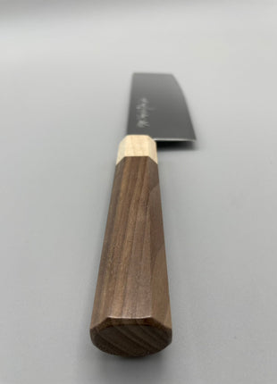 【菜切包丁】ダマスカス 166mm メープルとくるみ八角柄