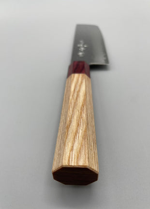 【菜切包丁】槌目ダマスカス 160mm 圧縮材と圧縮材八角柄