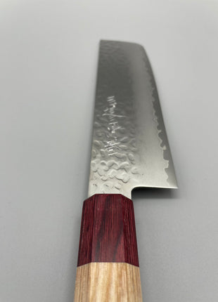 【菜切包丁】槌目ダマスカス 160mm 圧縮材と圧縮材八角柄