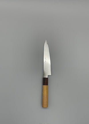 【ペティナイフ】ダマスカス 150mm マホガニーとけやき八角柄