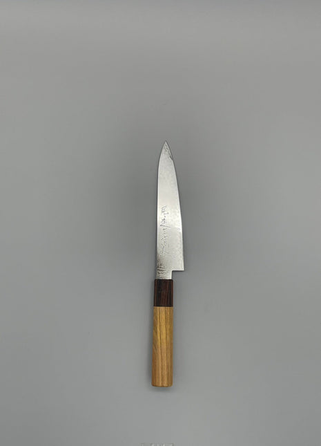【ペティナイフ】ダマスカス 150mm マホガニーとけやき八角柄