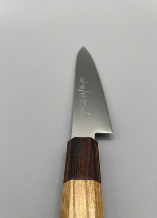 【ペティナイフ】ダマスカス 150mm マホガニーとけやき八角柄