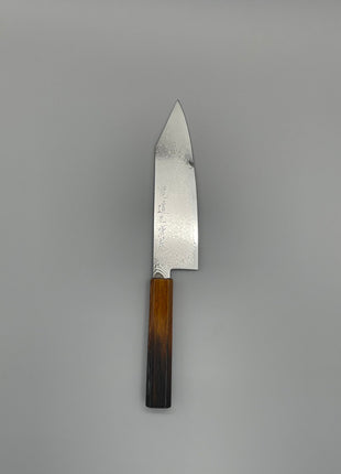 【切付包丁】ダマスカス 180mm 漆塗り（艶漆）八角柄