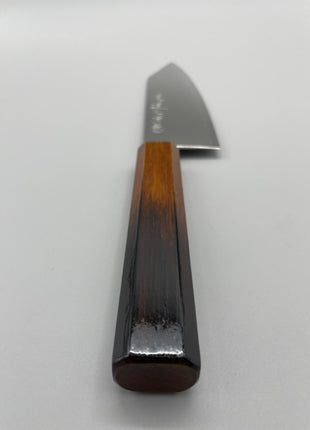 【切付包丁】ダマスカス 180mm 漆塗り（艶漆）八角柄