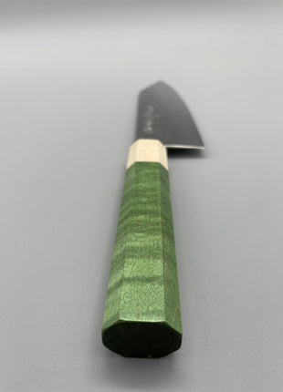 【切付包丁】槌目ダマスカス 180mm メープルとスタビライズドウッド（グリーン）八角柄