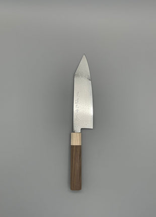 【切付包丁】ダマスカス 180mm メープルとくるみ八角柄