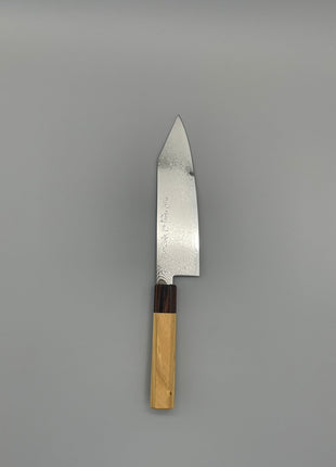 【切付包丁】ダマスカス 180mm マホガニーとけやき八角柄