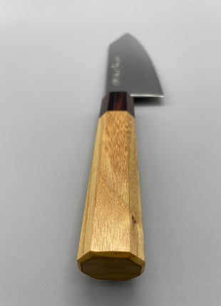 【切付包丁】ダマスカス 180mm マホガニーとけやき八角柄