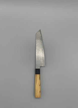 【切付包丁】和包丁柄 ダマスカス67層 180mm 黒合板とオリーブ八角柄