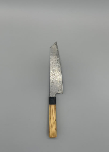 【切付包丁】和包丁柄 ダマスカス67層 180mm 黒合板とオリーブ八角柄