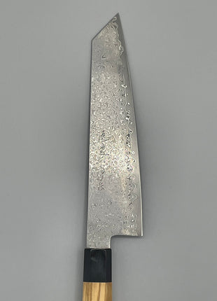 【切付包丁】和包丁柄 ダマスカス67層 180mm 黒合板とオリーブ八角柄
