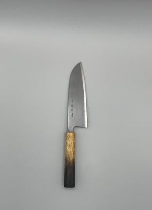 【三徳包丁】青鋼（テフロン加工）170mm  漆塗り柄