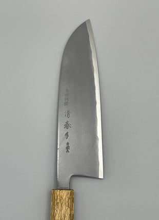【三徳包丁】青鋼（テフロン加工）170mm  漆塗り柄